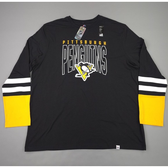 Majestic Other - Pittsburgh Penguins Shirt Mens 2XL Black NHL Hockey Long Sleeve Majestic Tee